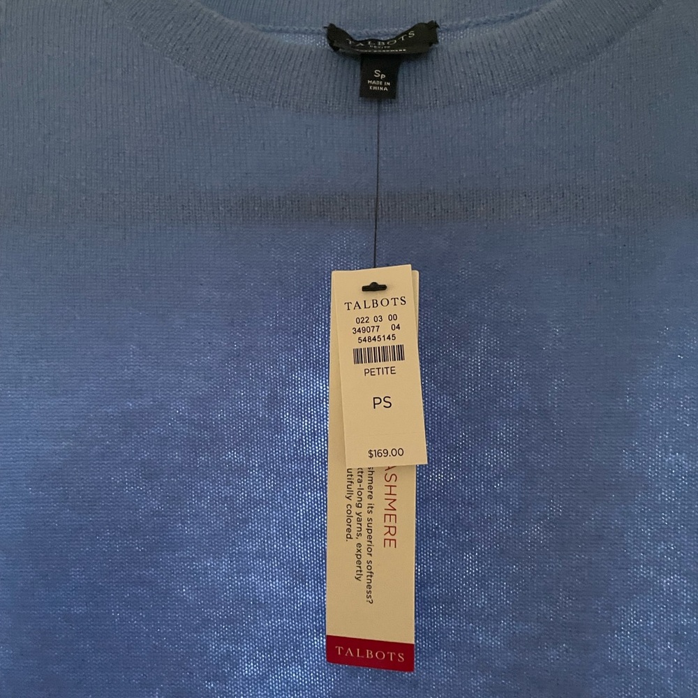 Cashmere, brand new, beautiful blue sweater!